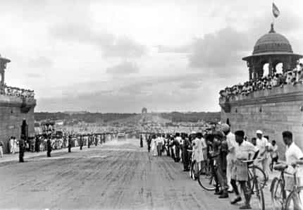 15th August 1947, Independence Day celebrations at Rajpath, New Delhi. Photo: Nehru memorial museum and library 15th August 1947, Independence Day celebrations at Rajpath, New Delhi. Photo: Nehru memorial museum and library